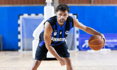 Raulzinho durante treino no Pinheiros em apresentação. Ele jogará o NBB após oito anos na NBA