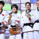 Bianca Reis no pódio do Mundial Júnior de judô