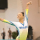 Isabel Aguilar, do brasil, no Sul-Americano juvenil de ginástica artística