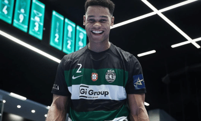 Edy Silva, atleta brasileiro do Sporting, em jogo da Champions League (Reprodução/Instagram/@edysilva_2)