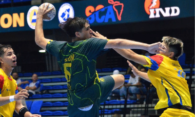 Brasil em quadra no Sul-Centro Americano Juvenil de handebol chile (Foto: Carlos Montealto/Handball SCA)