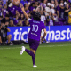 Marta comemora gol do Orlando Pride nos playoffs da NWSL