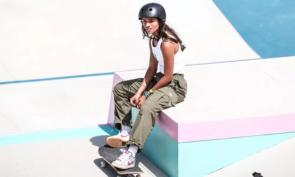 Skate street feminino nos Jogos de Paris