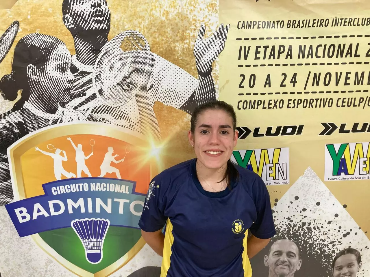 Geisa Oliveira, classificada para a segunda rodada da Etapa de Palmas do Circuito Nacional de badminton (Foto: Victor Fardin/CBBd)