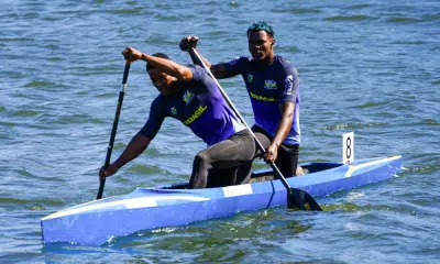 Mateus Nunes Bastos/Gabriel Nascimento Mateus Nunes Bastos Gabriel Nascimento canoagem velocidade jogos pan da juventude seletiva Jogos Pan-Americanos da juventude Brasil domina Sul-americano cadete de canoagem velocidade