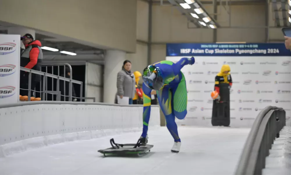 Nicole Silveira na Copa do Mundo de Skeleton em Pyeongchang