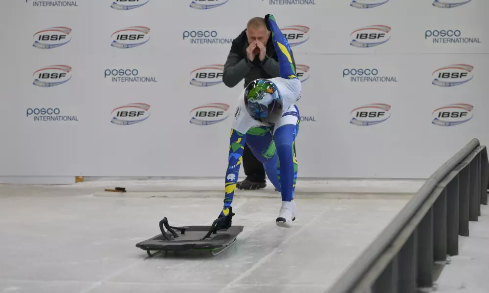 Nicole Silveira na Copa do Mundo de Skeleton em Pyeongchang