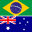Bandeiras Brasil e Austrália