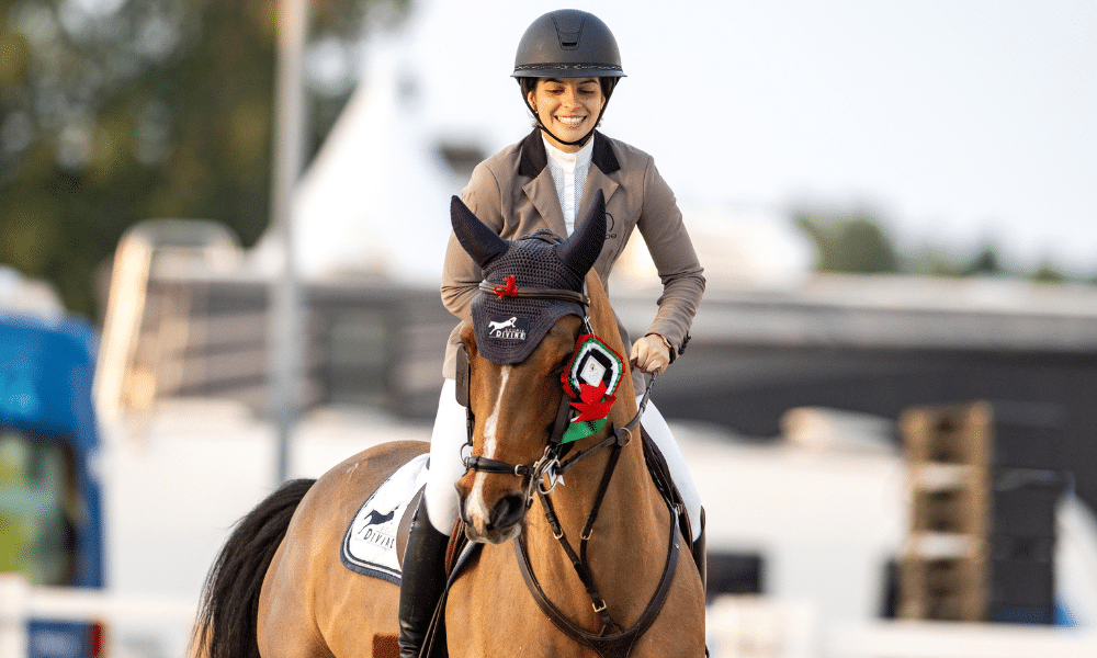 Mariana Frauches em ação no Grand Prix de Al Forsan, em Abu Dhabi (Foto: Martin Dokoupil)