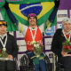 Cristian Ribera no pódio da Copa do Mundo