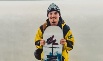 Augustinho Teixeira na Copa do Mundo de snowboard halfpipe em Aspen