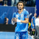 Bryan Monte, que joga a Liga Europa, em jogo da Champions League. Brasileiro vai disputar seu segundo Mundial de handebol masculino