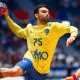 Denys Alessandro no jogo entre Brasil e Dinamarca no Mundial de handebol masculino
