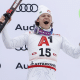 Lucas Pinheiro Braathen no pódio da Copa do Mundo de esqui alpino em Kitzbühel