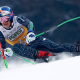 Lucas Pinheiro Braathen em prova da Copa do Mundo de esqui alpino Mundial de Esqui Alpino Brasil Áustria