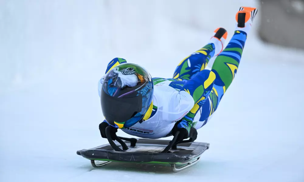 Nicole Silveira no Campeonato Pan-Americano de skeleton