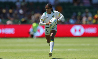 Thalia Costa em jogo do Circuito Mundial de rugby sevns