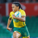 Thalia Costa em jogo do Circuito Mundial de rugby sevns