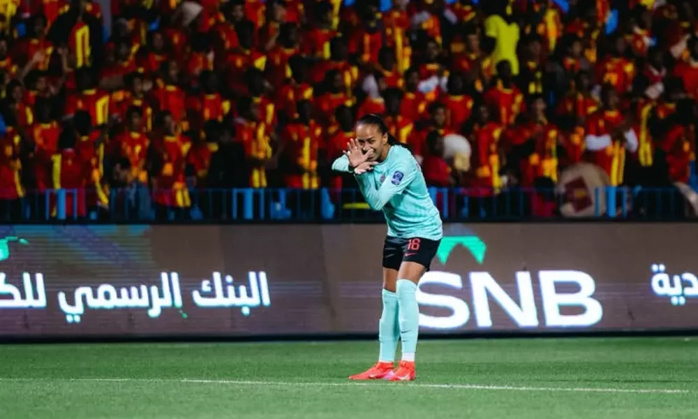 Adriana na Liga Saudita de futebol feminino