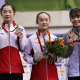 Pódio da trave na Copa do Mundo de Cottbus. China fez dobradinha com ouro de Zhou Yaqin
