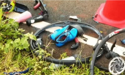 Bicicleta de Luisa Baptista após acidente em São Carlos