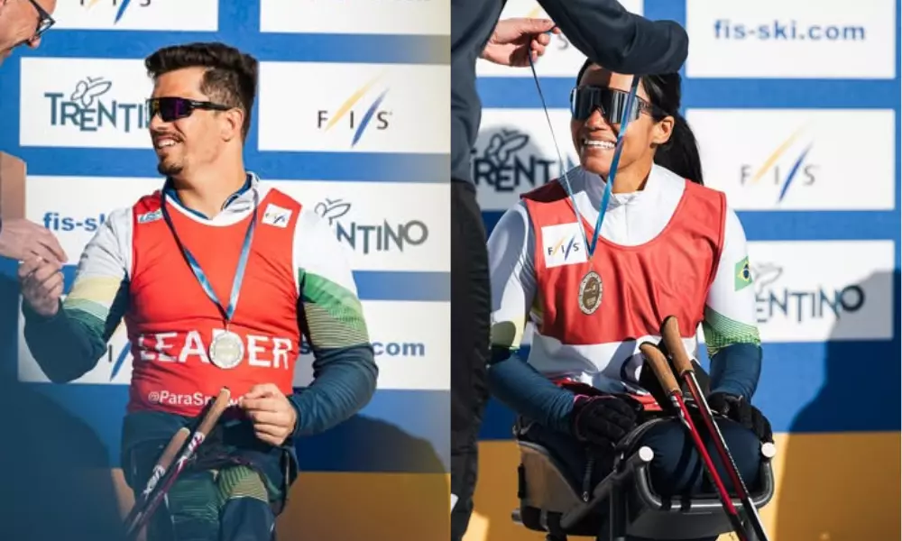 Cristian Ribera e Aline Rocha são prata na etapa Val di Fiemme