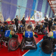 Seleção Brasileira de Rúgbi em cadeira de rodas em treinamento na cidade de Niterói