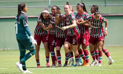 Jogadoras do Fluminense na vitória na Copa Rio