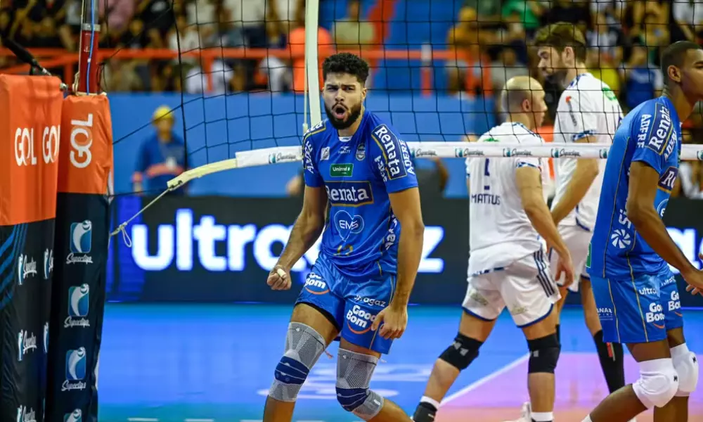 Léo, destaque da partida entre Vôlei Renata e Cruzeiro pela Superliga