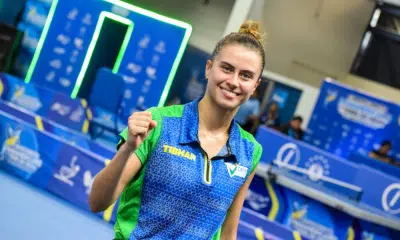 Bruna Takahashi na Copa Pan-Americana de tênis de mesa