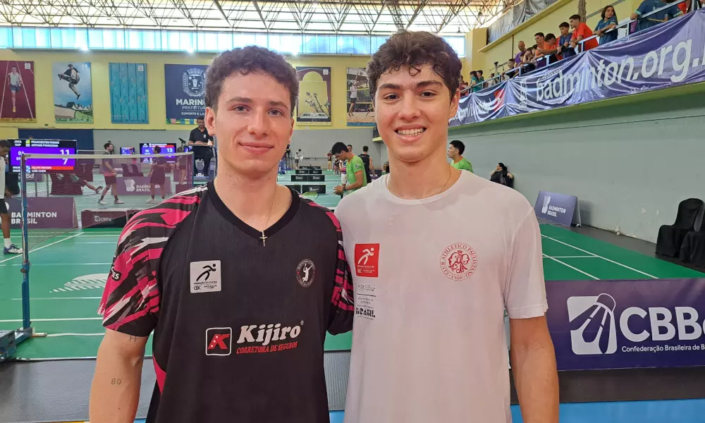 Kauan Sttocco e João Mendonça - Etapa de Maringá do Nacional de Badminton