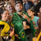 Lucasmania: Darka e torcedores de Lucas Pinheiro Braathen em prova da Copa do Mundo de esqui alpino