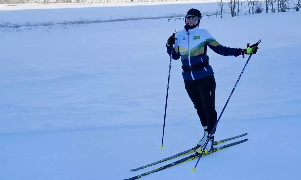 Eduarda Ribera no Mundial de esqui cross-country