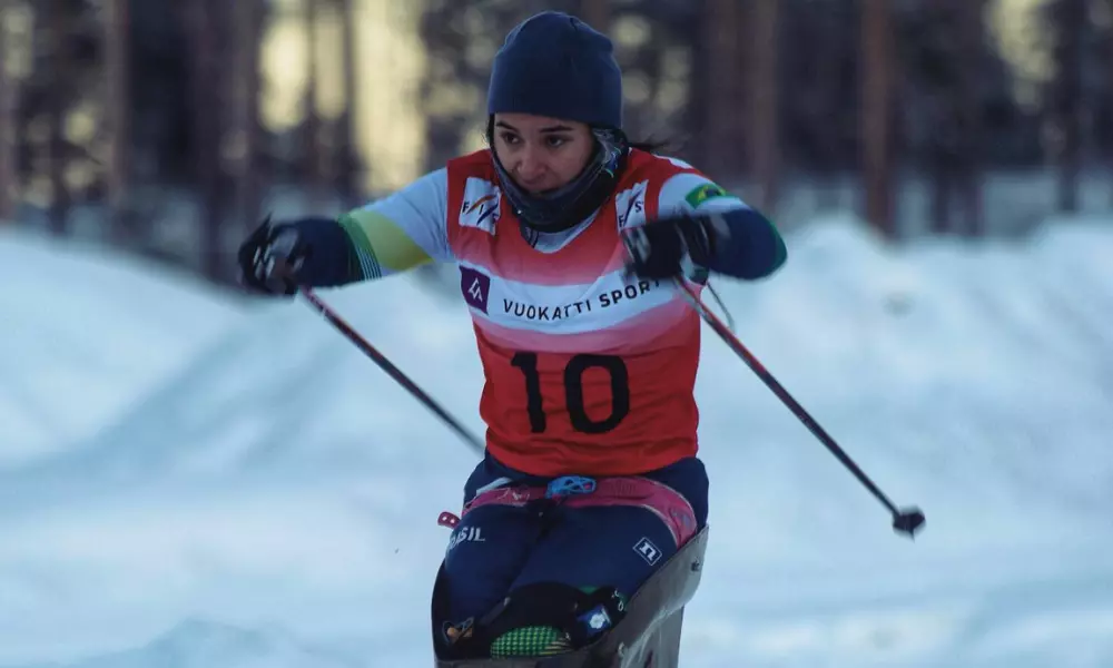 Elena de Sena em prova do Mundial de parabiatlo
