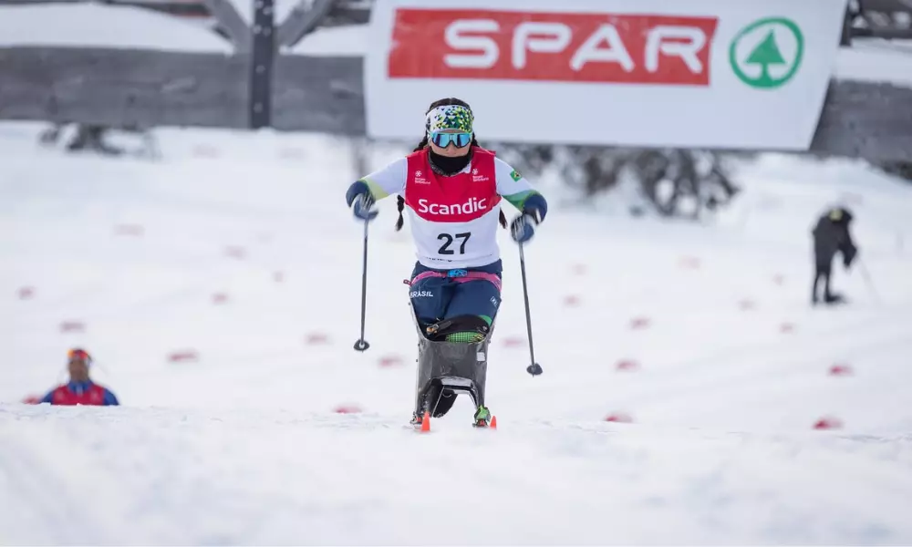 Elena de Sena no Mundial de parabiatlo na Eslovênia