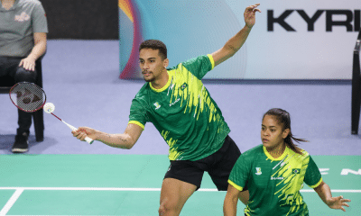 Fabrício Farias e Jaqueline Lima no Aberto da Alemanha de badminton