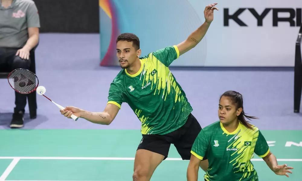 Fabrício Farias e Jaqueline Lima no Aberto da Alemanha de badminton