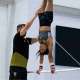 Rebeca Andrade em treino da seleção brasileira de ginástica artística