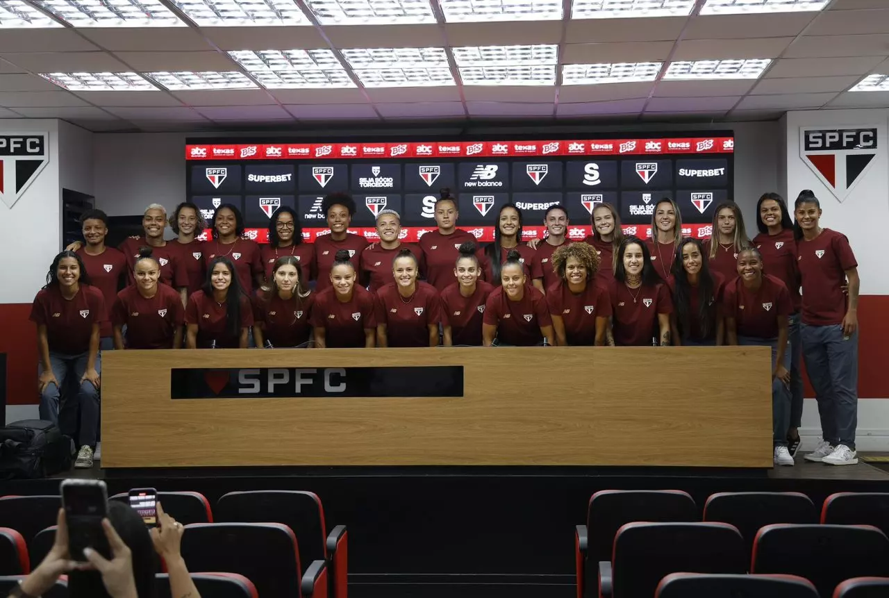 São Paulo futebol feminino elenco apresentação