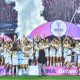 Na imagem, time do São Paulo comemorando com a taça da Supercopa feminina supercopa feminina de futebol supercopa de futebol feminino tabela