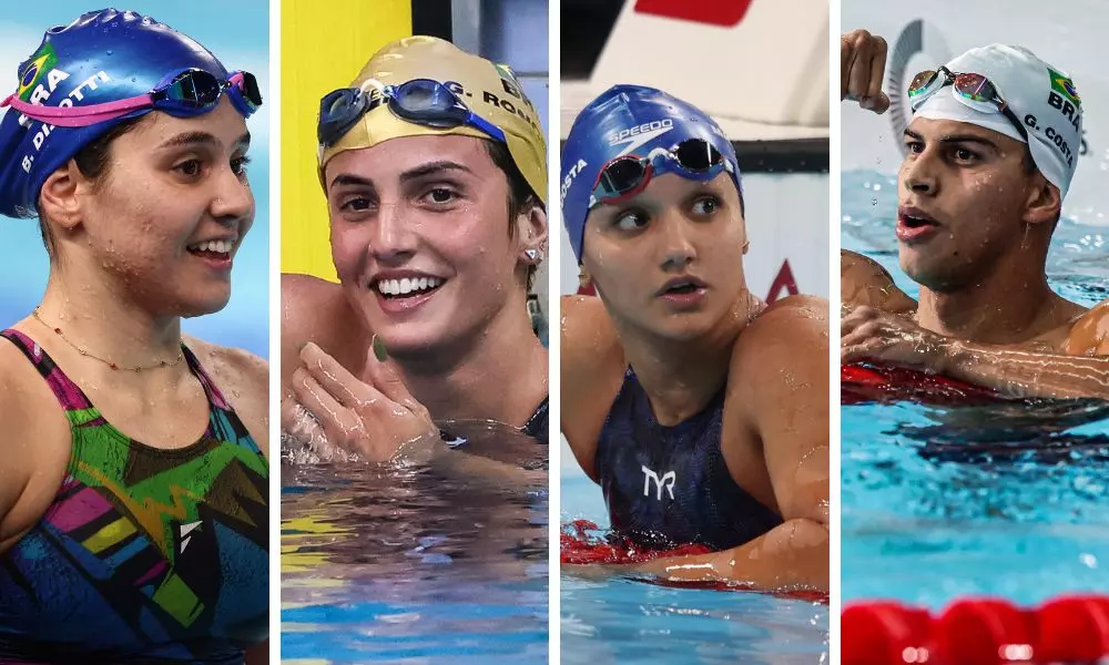 Bia Dizotti, Gabi Roncatto, Mafe Costa e Guilherme Costa ganham medalha no TYR Pro Swim Series em Westmont