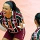 Na imagem, Ariane e Pri Heldes comemorando ponto para o Fluminense.