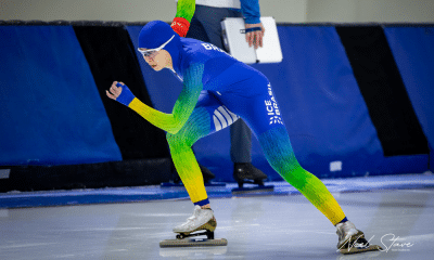 Larissa Paes no Oval Finale de patinação de velocidade