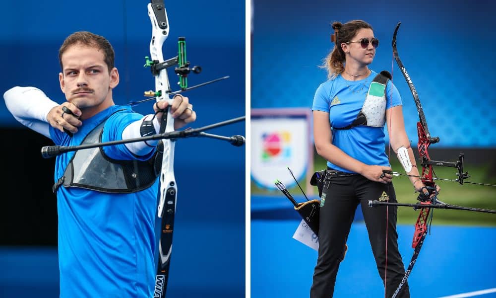 Marcus D'Almeida e Ana Luiza Caetano em quarto no Vegas Shoot seleção brasileira de tiro com arco recurvo