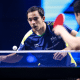 Hugo Calderano em partida do WTT Contender de Chennai na Índia