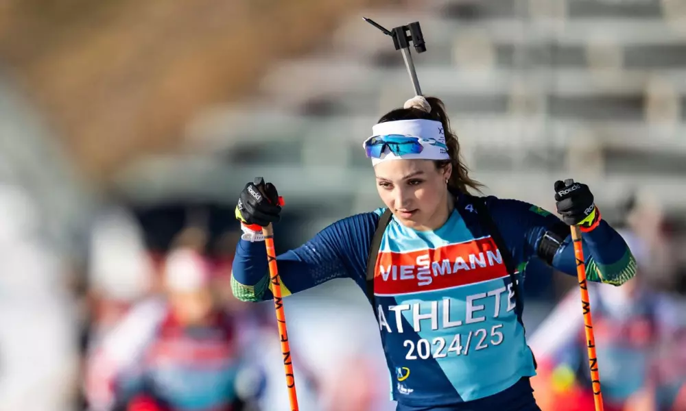 Gaia Brunello na Copa do Mundo de biatlo em Oslo na Noruega