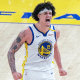 Gui Santos comemora cesta em vitória do Golden State Warriors sobre o Detroit Pistons na NBA
