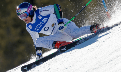 Lucas Pinheiro Braathen na final da Copa do mundo de esqui alpino em Sun Valley