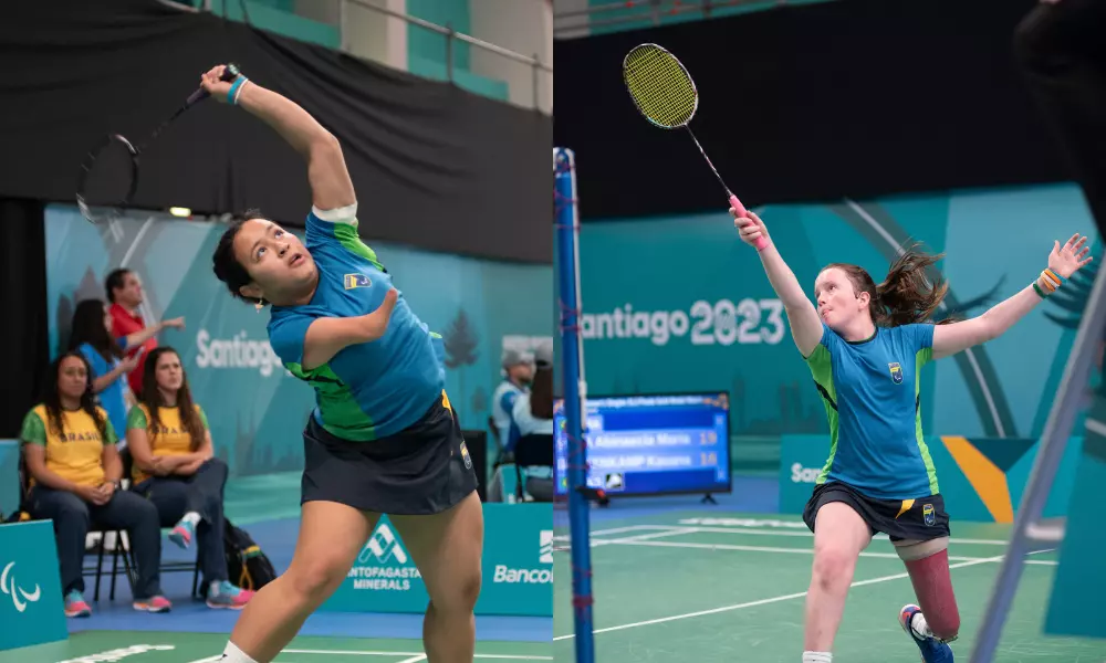 Mikaela Almeida e Kauana Beckenkamp fazem dupla no Internacional de Espanha de parabadminton