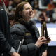 Stephanie Balduccini com troféu das 200 jardas livre do NCAA